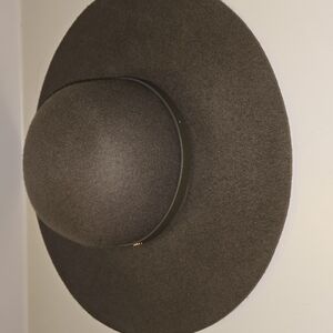 Tory Burch Dark Gray Wide-Brim Hat